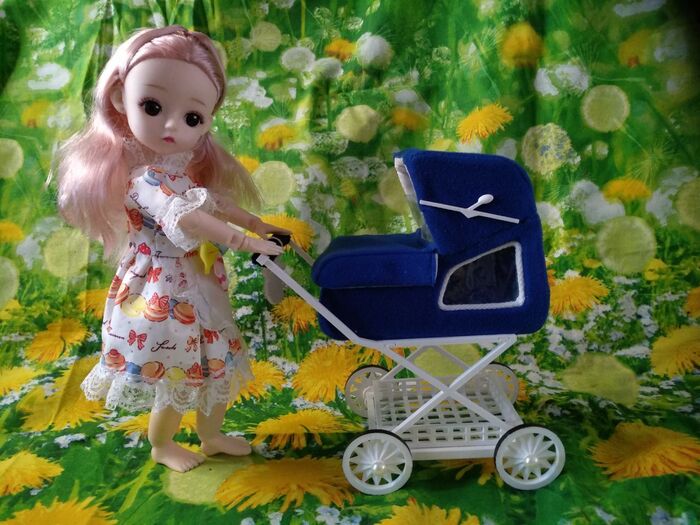 Сделала коляску для пупсика сама. №2