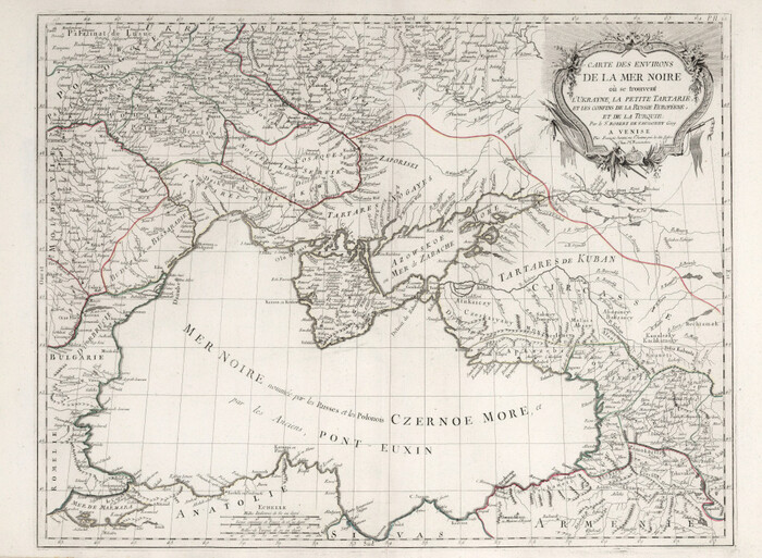 Карта Чёрного моря, 1784 г