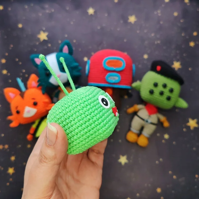 Extreme Space - My, Final Space, Knitted toys, Amigurumi, Needlework without process, Animated series, Crochet, Soft toy, Friday tag is mine, Plush Toys, Longpost