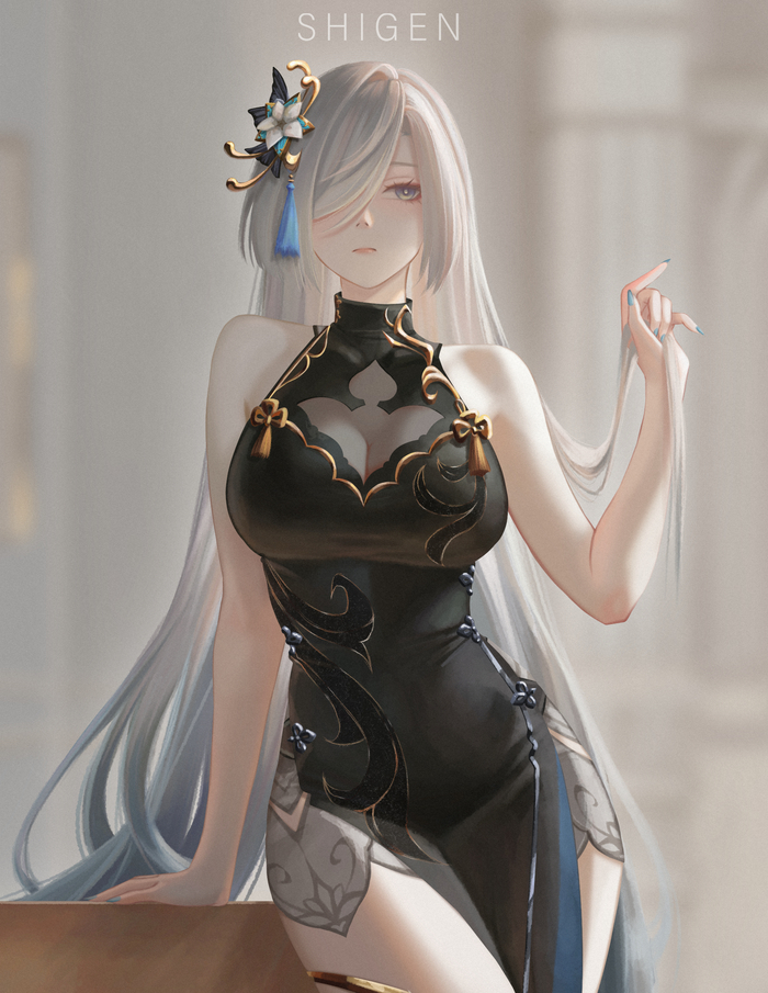   Shenhe (Genshin Impact), , Anime Art, Pixiv, Genshin Impact