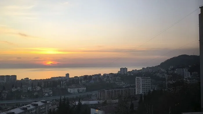 Sunset now) - My, The photo, Sunset, Sea, Sochi, Spring