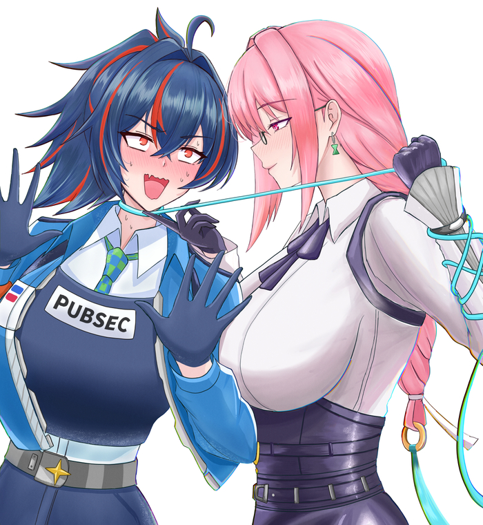    , , Anime Art, Zenless Zone Zero, Tsukishiro Yanagi (zzz), Zhu Yuan (zzz), Game Art, 