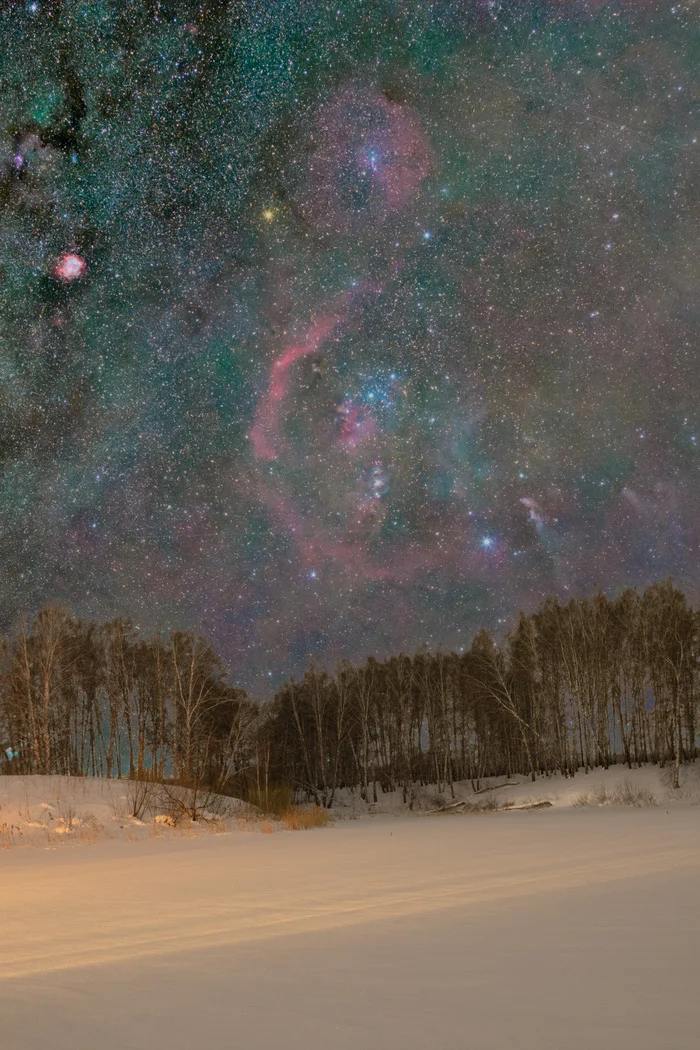 Suffering on the Loop. Barnard's Loop - My, Astrophoto, Night shooting, Starry sky, Fujifilm, Canon, Longpost