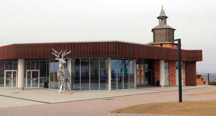 Верхняя станция фуникулера.