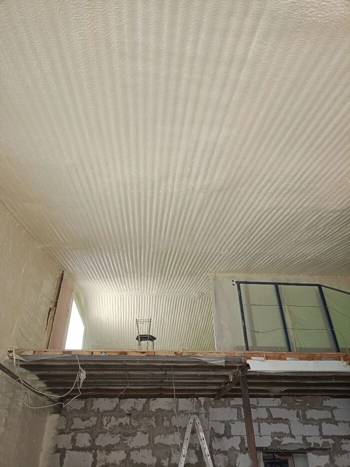 Profiled sheet with PPU insulation - thermal insulation of a roof made of closed-cell profiled sheet - My, Profiled sheet, Warming, Short post, Polyurethane foam, Building, Production