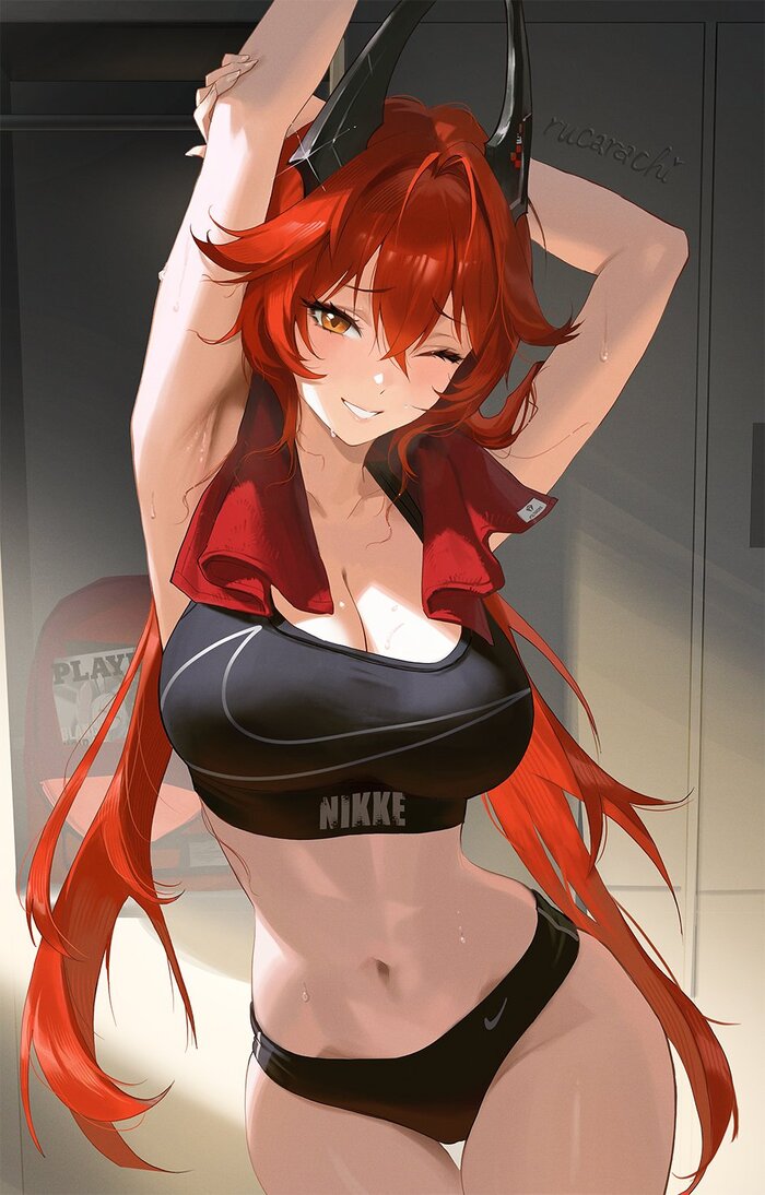   Anime Art, , Goddess of victory: nikke, Red Hood (Nikke), ,   , , Rucarachi,  