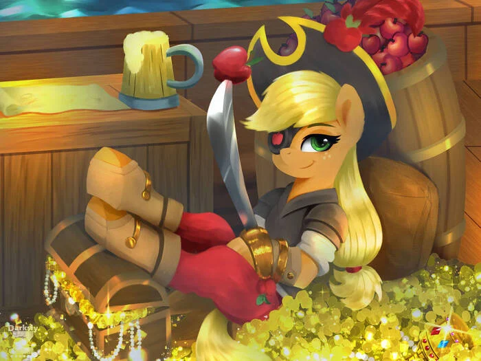 Пиратка - My Little Pony, PonyArt, Applejack