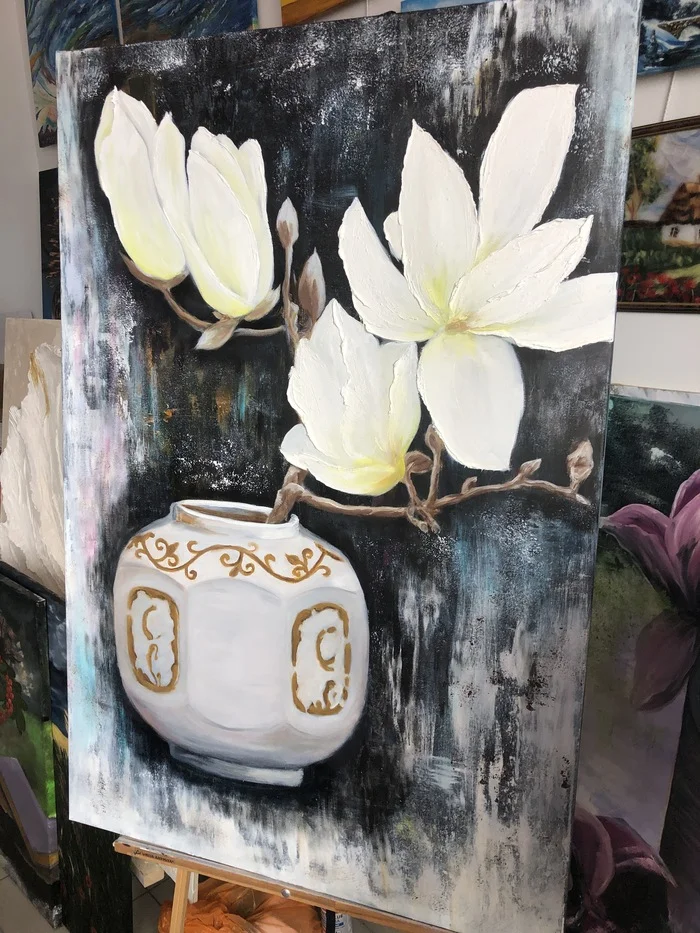 Interior) - My, Painting, Painting, Canvas, Oil painting, Author's painting, Palette knife, Interior, Video, Vertical video, Short videos, Longpost