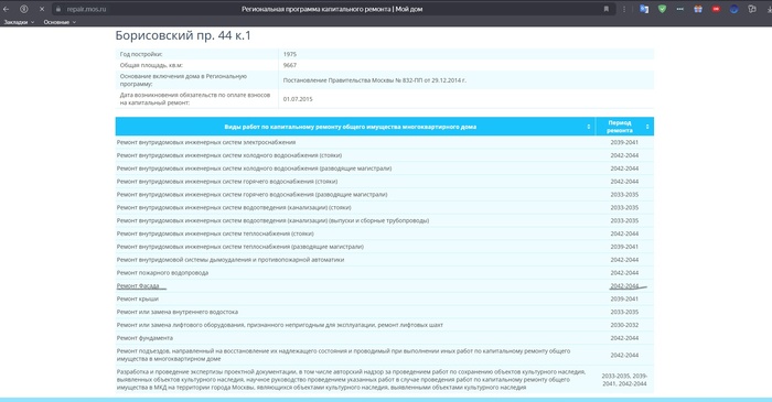 Работы по ремонту фасада по плану 42 - 44 год!