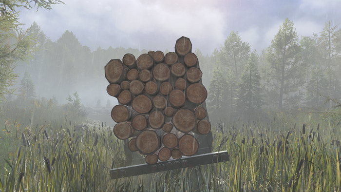 Пачка средних брёвен