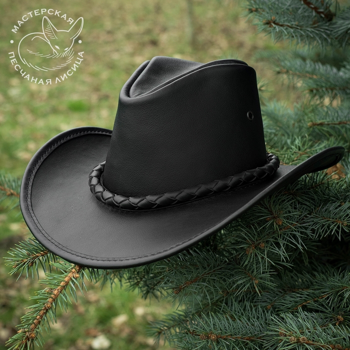 ковбойская кожаная шляпа