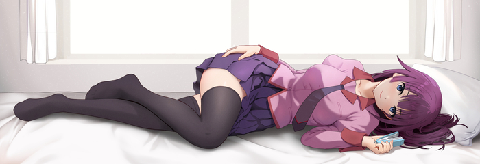   Monogatari series, Bakemonogatari, Hitagi Senjougahara, Anime Art, , ,  , , Gibun