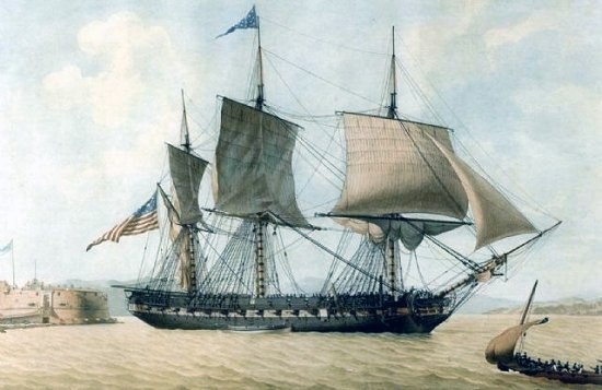 Фрегат USS "Президент", флагман американской Средиземноморской эскадры.