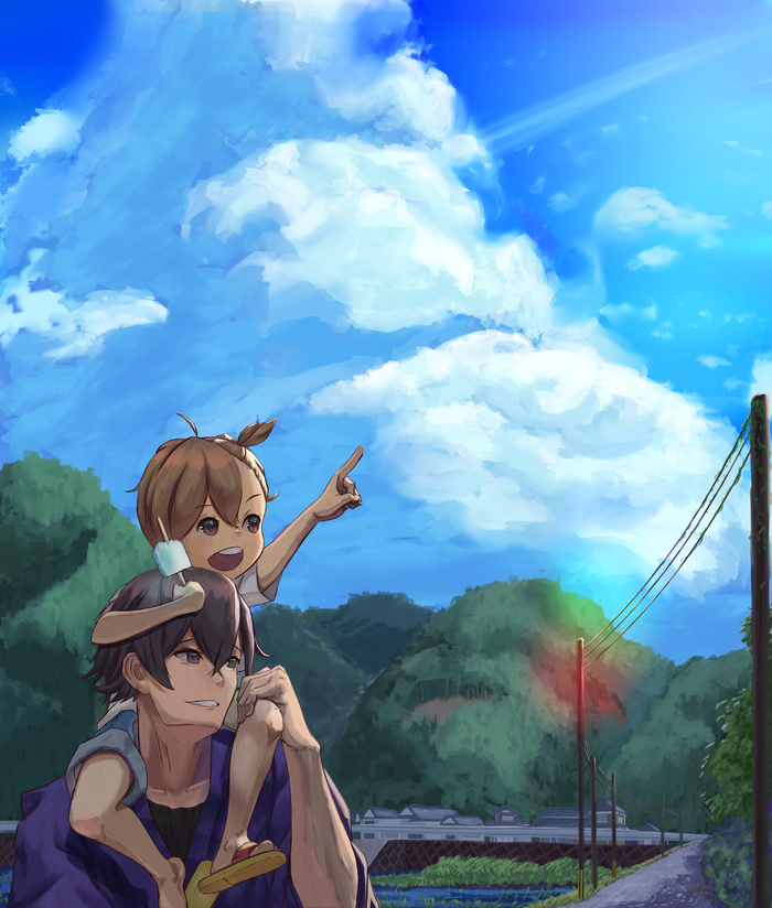    , Anime Art, Barakamon, Kotoishi Naru, Handa Seishuu
