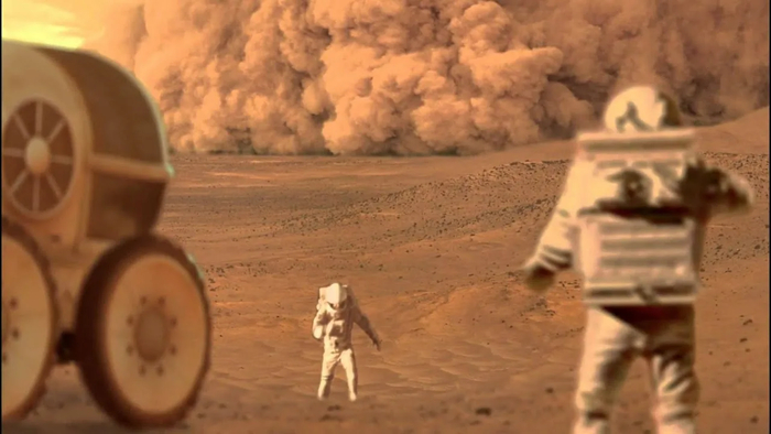 Художественное представление марсианской песчаной бури