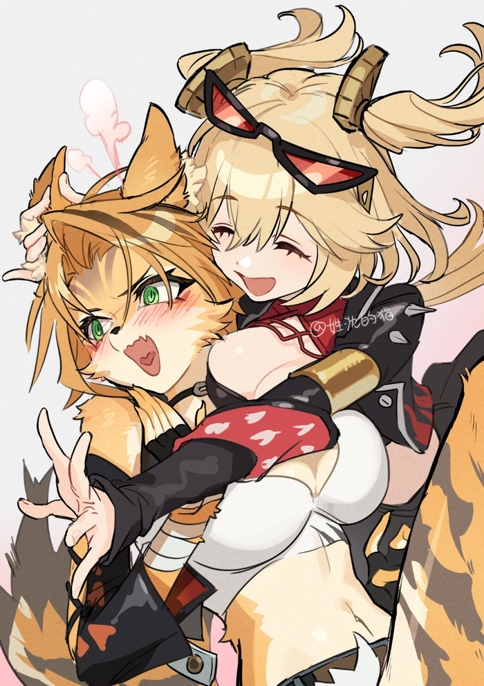  Zenless Zone Zero, Pulchra (zzz), , , , Anime Art, , , Animal Ears, Burnice White (zzz), 