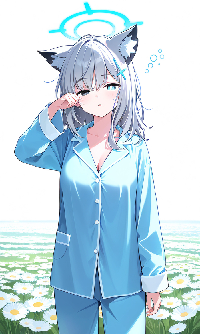 "  ?" , Anime Art,  , Blue Archive, Sunaookami Shiroko