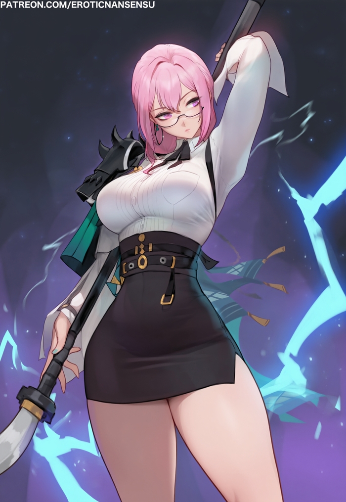 Yanagi Eroticnansensu, , , Anime Art,  , Zenless Zone Zero, Tsukishiro Yanagi (zzz), , Game Art, 