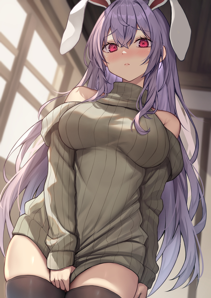 Reisen Udongein Inaba #001 , Anime Art, Touhou, Reisen Udongein Inaba, Wowoguni, ,  , , Animal Ears, 