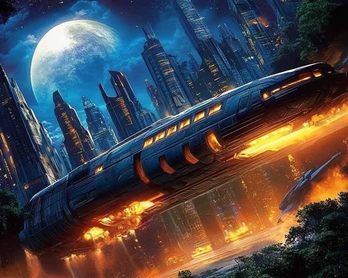 Нейроарт: Инопланетная колония. Город будущего Фантастика, Искусственный интеллект, Другой мир, Города будущего, Длиннопост