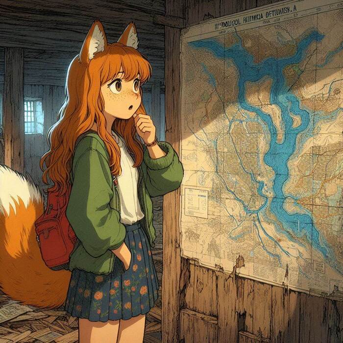 Бочка Арты нейросетей, Аниме, Anime Art, Арт, Нейронные сети, Девушки, Кицунэ, Animal Ears, Хвост, Рыжие, Веснушки, Велосипед, Велопрогулка, Весна, Природа, Заброшенное, Ginger & White, Длиннопост