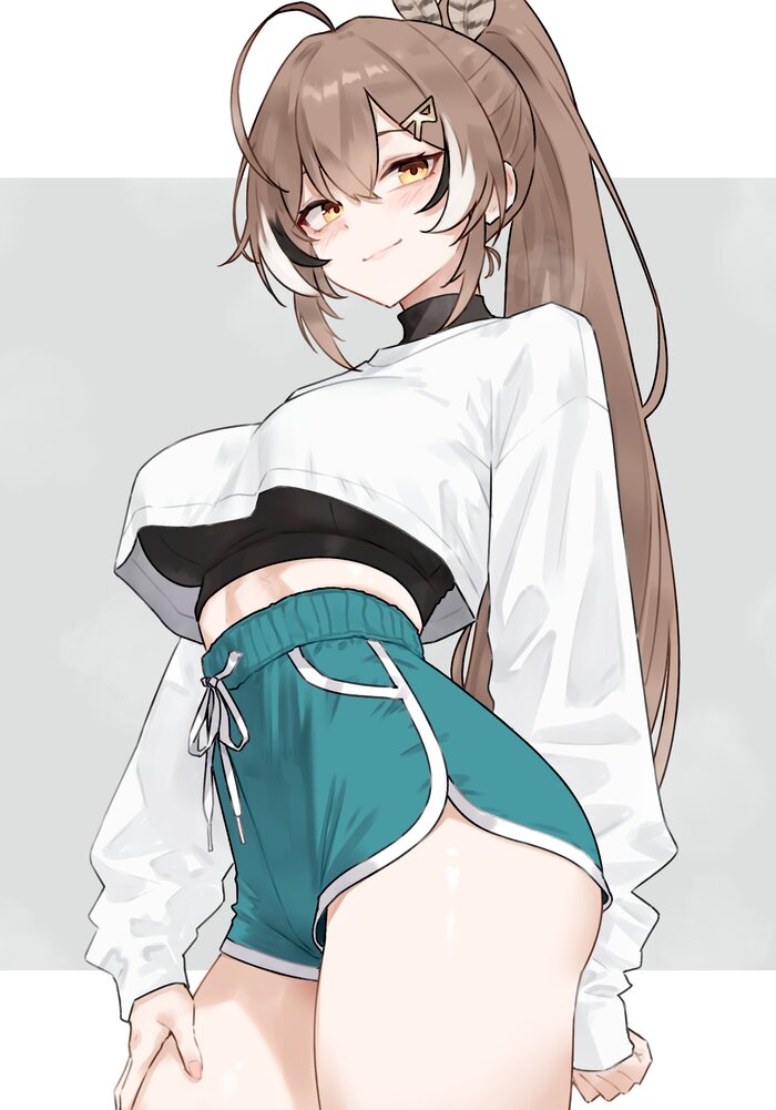 Nanashi Mumei #004 , Anime Art, Hololive, Nanashi Mumei, ,  , Virtual YouTuber, , , 