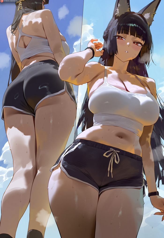 Hoshimi Miyabi #007 , Anime Art, Zenless Zone Zero, Hoshimi Miyabi (zzz), , , , , Animal Ears,  