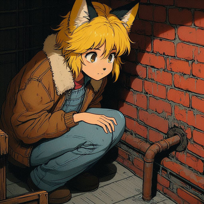      ,  , , , Anime Art, Original Character, , , Animal Ears, , , , Ginger & White, 