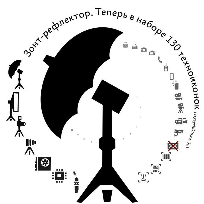 Почти ежедневная иконка — зонт-рефлектор