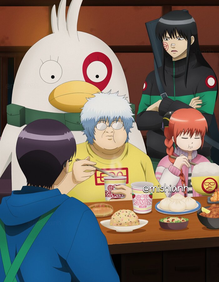 Pakuyasa Days , Anime Art, Kagura, Shimura Shinpachi, Gintama, Sakamoto Days, , , 