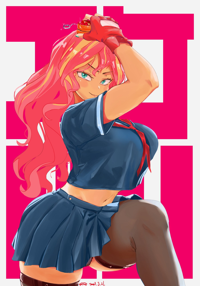 -  My Little Pony, Ponyart, MLP Edge, Sunset Shimmer, Sozglitch, Equestria Girls