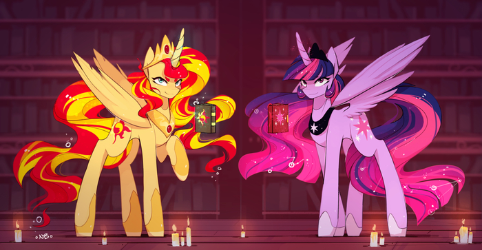   My Little Pony, Ponyart, Twilight Sparkle, Sunset Shimmer