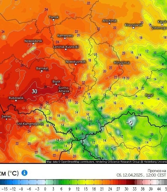 Аномальная жара в Алтайском крае и Южной Сибири