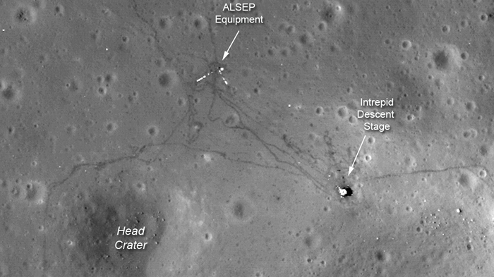 Место посадки миссии миссии "Аполлон-11". Фото LRO