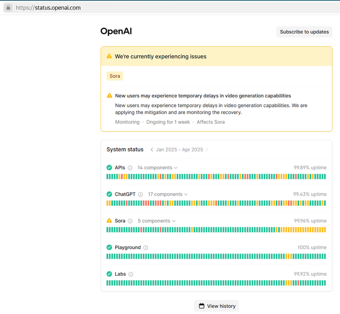     OpenAI,   <!--noindex--><a href="https://pikabu.ru/story/chatgpt_ne_generiruet_izobrazheniya_prichinyi_i_sposobyi_resheniya_problem_12612639?u=http%3A%2F%2Fstatus.openai.com&t=status.openai.com&h=a09e40e10a81794d380400bb3445a87f3b0e6d69" title="http://status.openai.com" target="_blank" rel="nofollow noopener">status.openai.com</a><!--/noindex-->