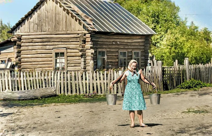 Подборка душевных и ярких фотографий деревенской жизни в СССР. 20 раскрашенных фотографий 20 век, Фотография, СССР, Детство в СССР, Старое фото, 60-е, 70-е, 50-е, 80-е, Деревня, Сельская жизнь, Колоризация, Длиннопост