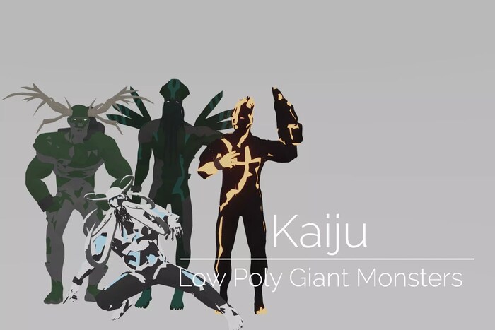     Kaiju: Low Poly Titans asset store Unity  , , , Gamedev, , Unity, , Low poly, Worm, , , Guardian, 
