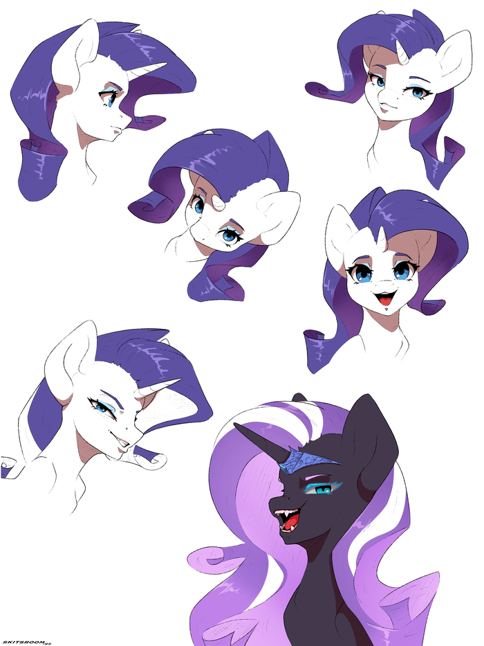    My Little Pony, Ponyart, Rarity, Nightmare Rarity, Skitsroom