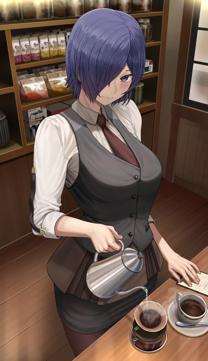  , .  - ? , Anime Art, Kirishima Touka, Tokyo Ghoul, 