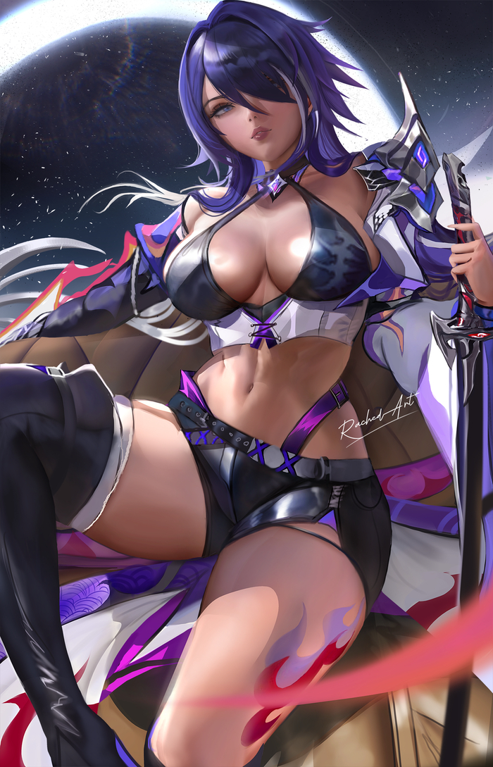  , Anime Art, Pixiv, Honkai: Star Rail, Acheron (Honkai: Star Rail)