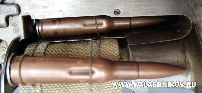 Вид на приёмник пулемёт Одколека русского образца. ВИМАИВиВС