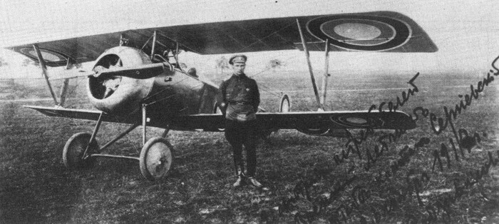 Russian Nieuport XVII aircraft in WW1