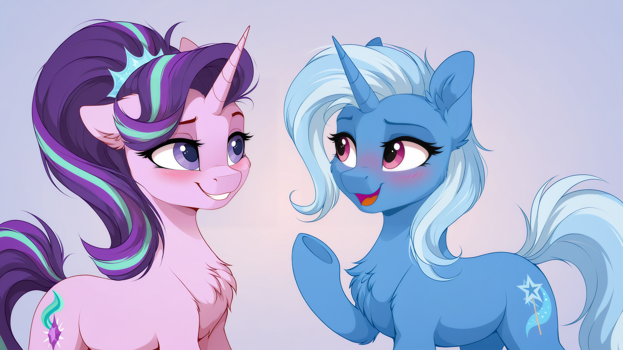 Neurohorses that regularly do wild things, psto - My little pony, PonyArt, Starlight Glimmer, Trixie, Neural network art, Longpost