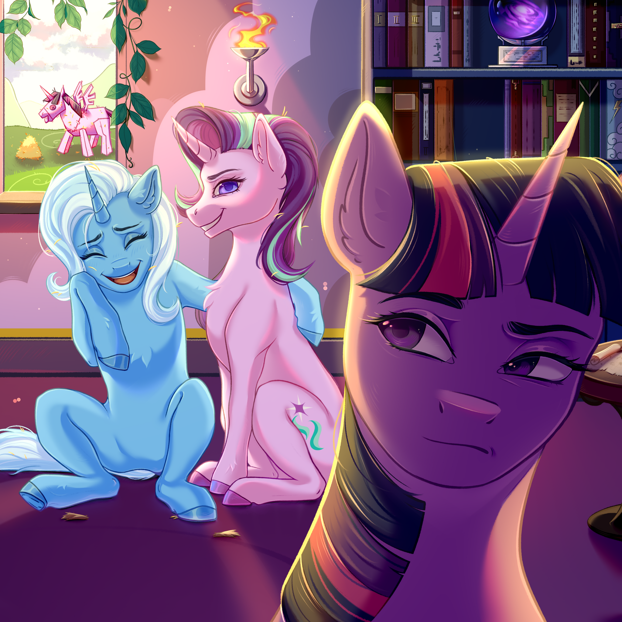 They conspired - My little pony, Twilight sparkle, Trixie, Starlight Glimmer, PonyArt
