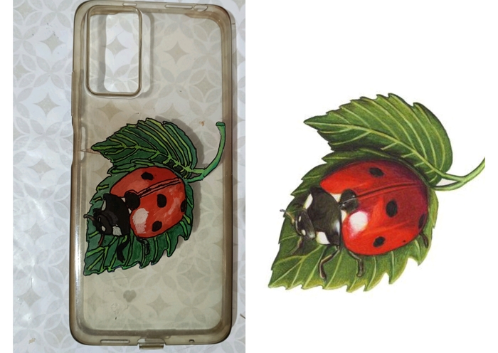 Божья коровка для чехла на телефон