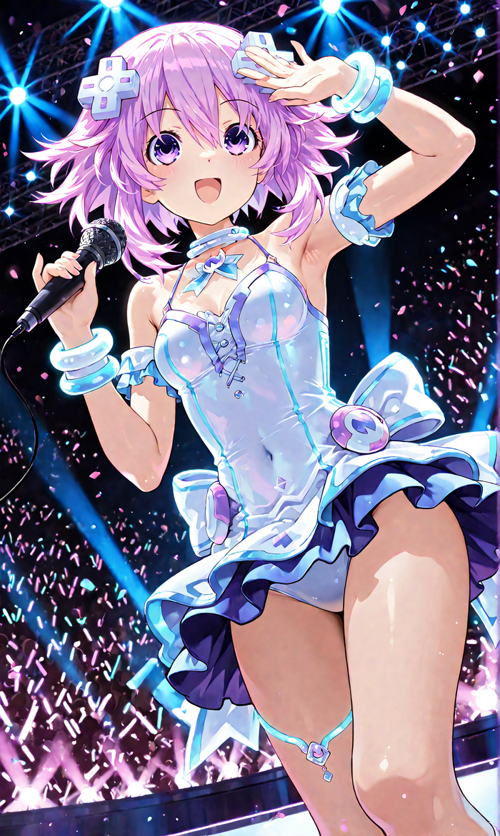 Idol Neptune , Anime Art,  , , Neptune, Hyperdimension Neptunia, Idol