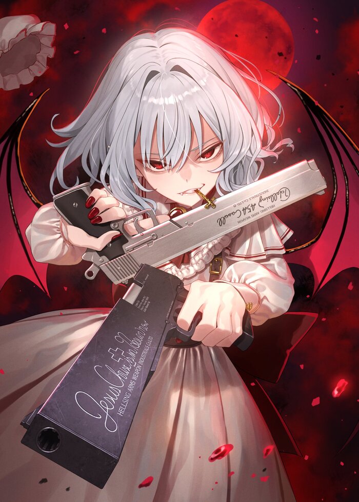 Remilia Scarlet Touhou, Hellsing, , , , Anime Art, Greenkohgen, Remilia Scarlet