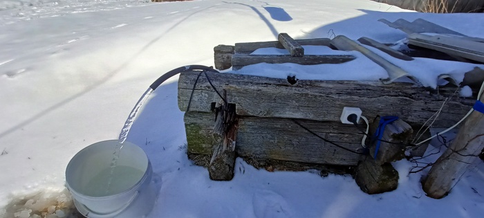 Старый колодец с современными технологиями