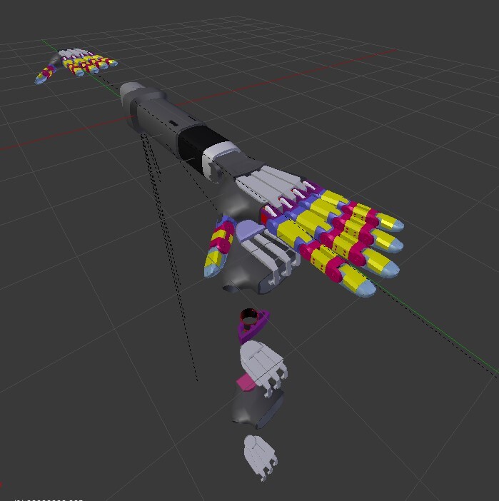 А потом переделка пальца, переделка руки, переделка кисти. Ну вы поняли, переделывалось много раз пока не добился результата :)