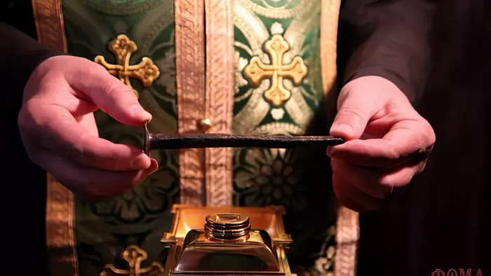 Голгофский гвоздь из Храма Христа Спасителя